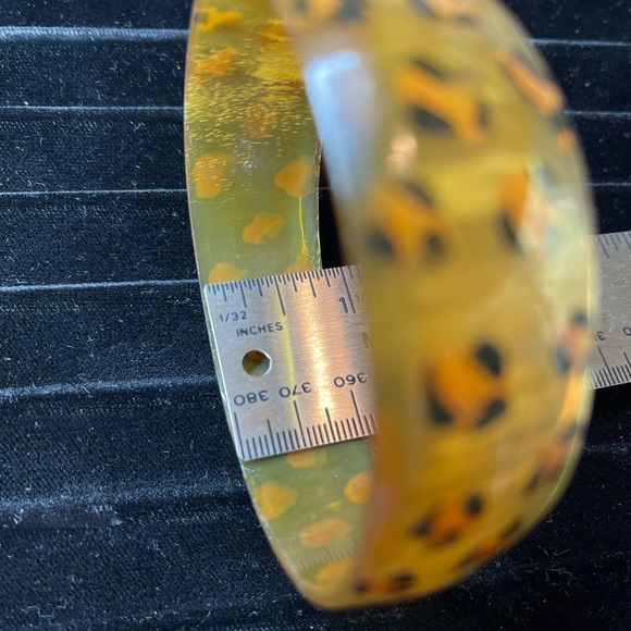 Vintage bangle bracelet cheetah leopard print retro - Picture 7 of 7